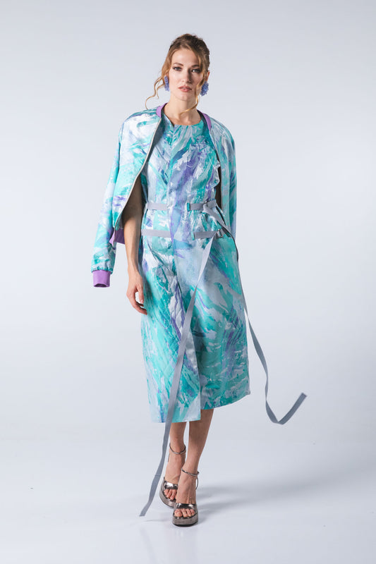 Giacca bomber jacquard