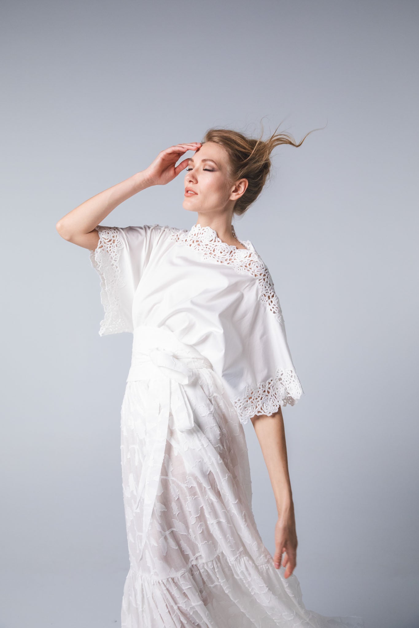 Camicia pizzo macramé