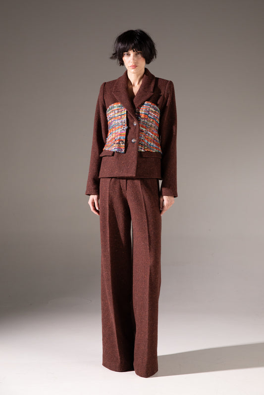 Pantalone in tweed