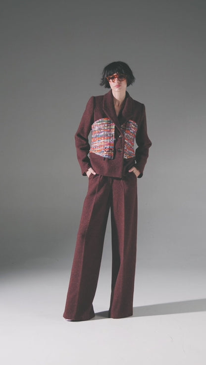 Pantalone in tweed