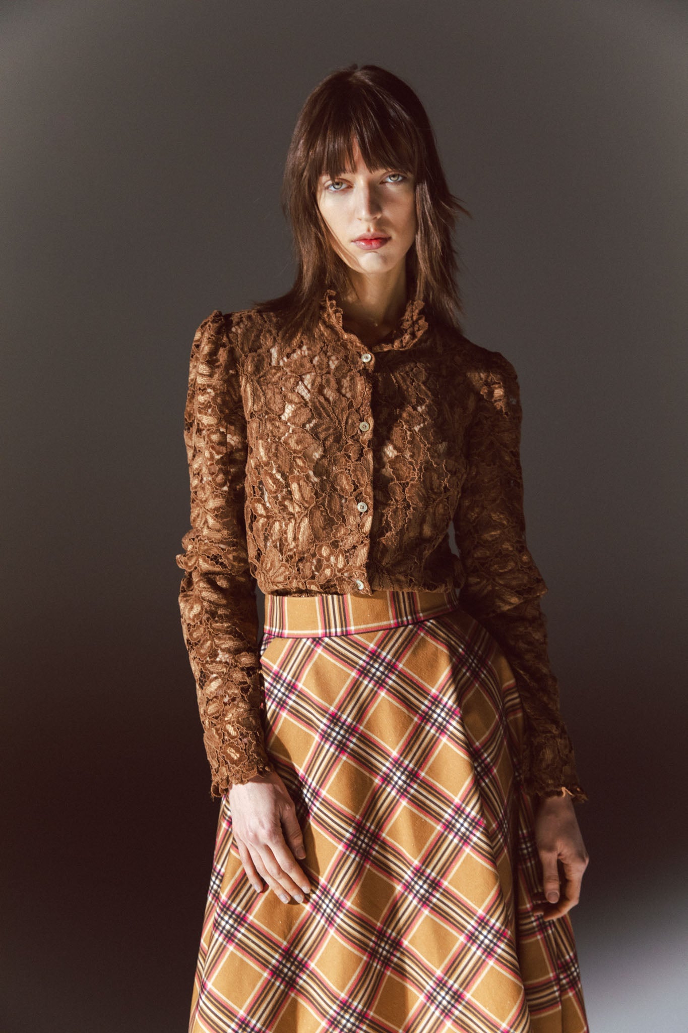 Woven fabric skirt