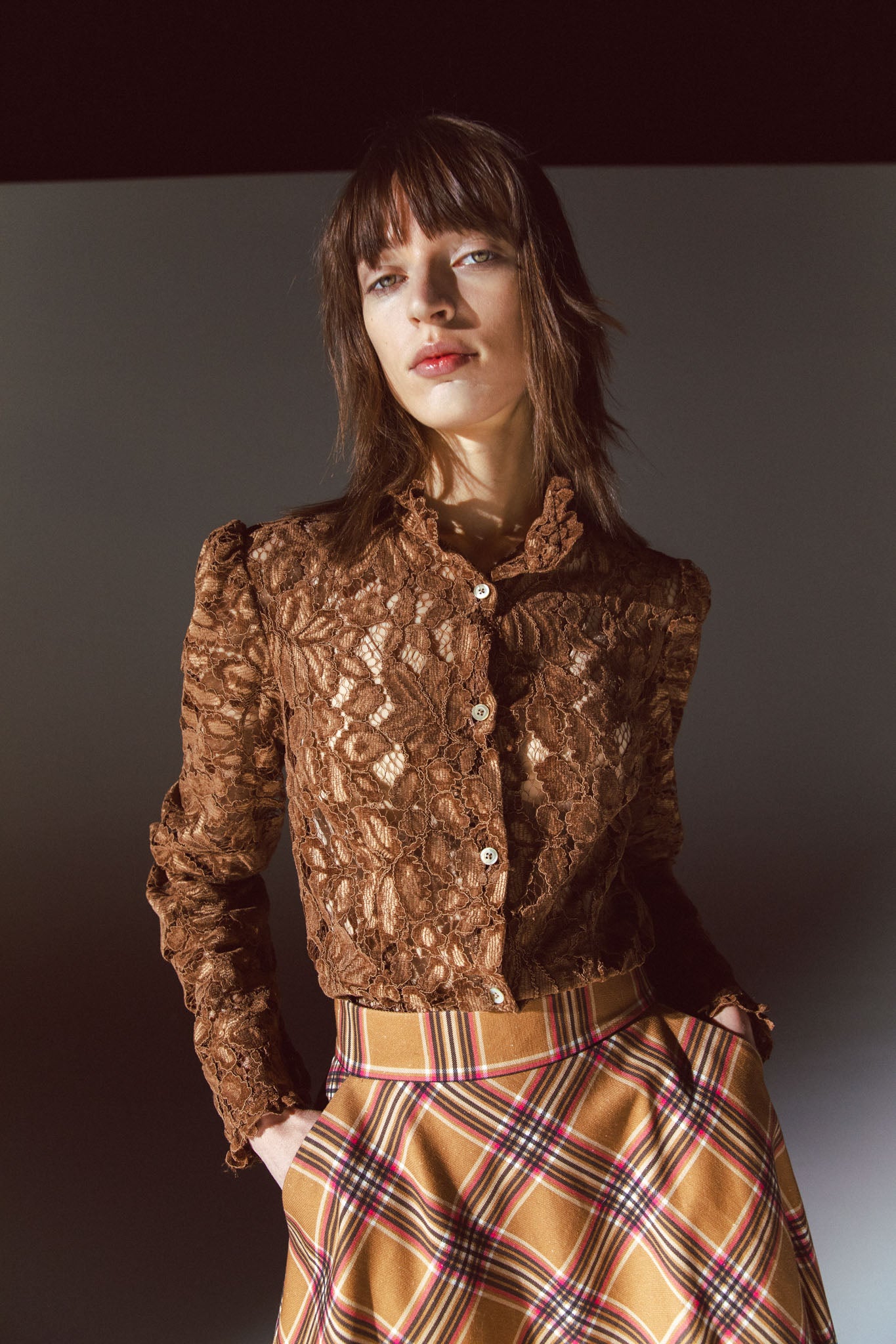 Woven fabric skirt