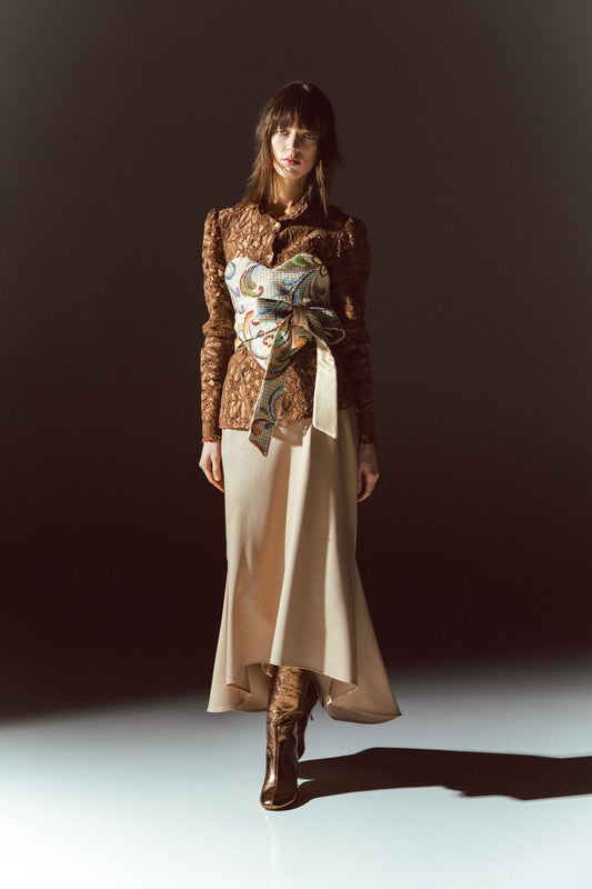 Woven fabric skirt