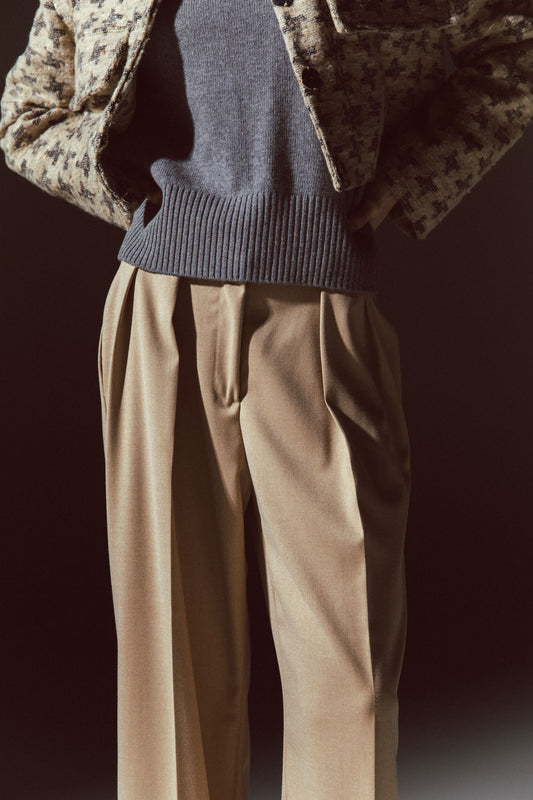 Pinstriped coat with striped finishes